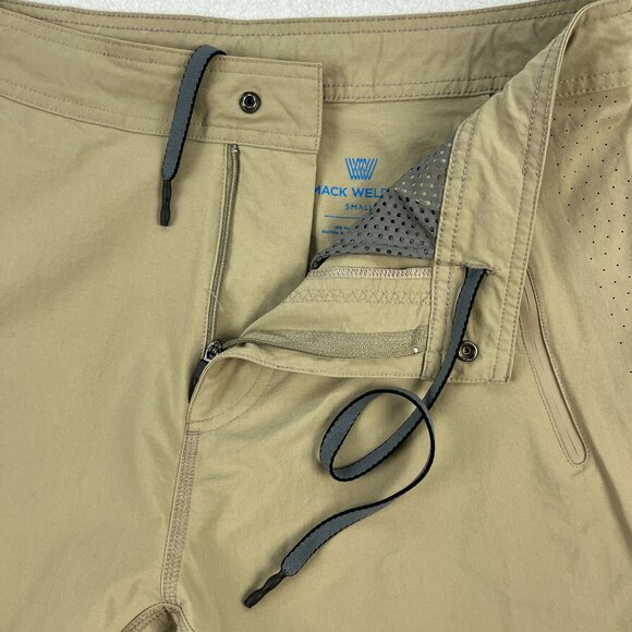 Mack Weldon Shorts Mens S Beige 8" Ins. Performance Athletic Nylon Stretch - Picture 8 of 13
